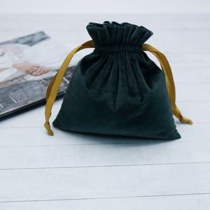 Eco Bags logo Print Custom High Quality Velvet Jewelry <b>Pouch</b> Dust Bag <b>Drawstring</b> - Product Image 2
