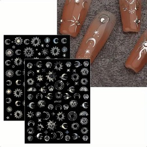 Trang Trí Móng Tay Thiên Phong Cách Nail Decals 3D Mặt Trăng Sao Mặt Trời Thiết Kế Móng Tay Nghệ Thuật Dán - Product Image 2