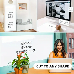 ملصق لوح أبيض للمسح الجاف ملصق حائط ذاتي اللصق لوح أبيض لفافة ورق مقشر للمدرسة والمكتب والمنزل والأطفال للرسم - Product Image 3