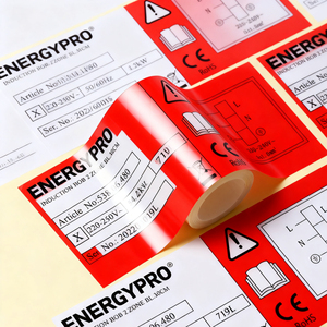 Etiqueta de impresión personalizada de buena calidad, resistente al agua, autoadhesivo, logotipo, batería, <span class=keywords><strong>PC</strong></span> esmerilado, embalaje, rollo de etiquetas adhesivas - Product Image 2