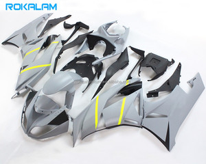 Carenados Grises para <span class=keywords><strong>Kawasaki</strong></span> Ninja ZX6R <span class=keywords><strong>2009</strong></span> 2010 2011 2012, Carrocería <span class=keywords><strong>ZX</strong></span>-6R 09 <span class=keywords><strong>10</strong></span> 11 12 636  ZX636, Carenado de Motocicleta de Repuesto - Product Image 1
