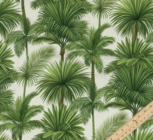 Tela Decorativa para Tapicería con Estampado Botánico de Palmeras, por Metro, Textil de Alta Calidad con Hojas Tropicales para Muebles y Decoración del Hogar - Product Image 3