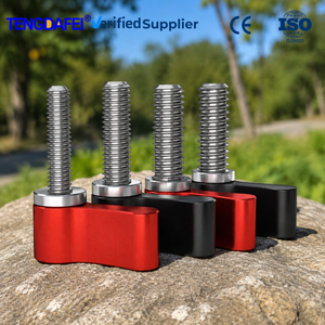 Tornillo de mariposa con manija en L giratoria 360° con resorte de trinquete, rosca M5, de aleación de aluminio anticorrosión para montaje de cámara - Product Image 1