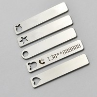 Usine personnalisée en acier inoxydable forme de bande blanc porte-clés pendentif gravé au laser Logo laiton métal porte-clés