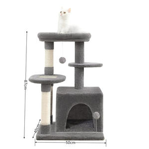 Nouveau tour de chat à quatre étages jouet sisal couvert <span class=keywords><strong>colonne</strong></span> à gratter support d'escalade écologique chaton activité JINXIN arbre à chat - Product Image 4