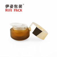 Le nouveau pot en verre de la conception 50g avec la couleur et le logo acryliques de couvercle peut être conteneur d'emballage de cosmétiques de la meilleure qualité personnalisé
