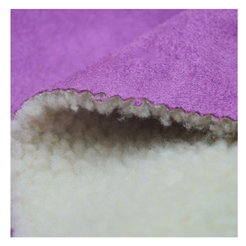 wholesale bonded sherpa fleece suede fabric 325gsm