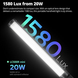 <span class=keywords><strong>Godox</strong></span> LC500 mini LC500R mini 2500K-8500K <span class=keywords><strong>LED</strong></span> Light Stick Efectos de iluminación CRI 95 TLCI 96 Lámpara de <span class=keywords><strong>tubo</strong></span> de mano con Barndoor - Product Image 6