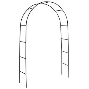 Venta al por mayor Garden Arbor Trellis Arbor Archway boda jardín arco con puerta flor plantas escalada soporte