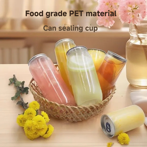 Vasos de Plástico Personalizados de 250ml, 330ml, 500ml con Tapa Fácil de Abrir, Latas de Bebida, Latas de PET para Jugo y Refrescos, Latas de Plástico para Bebidas con Tapas - Product Image 6