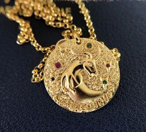 Collier pendentif en or véritable 18 carats avec chaîne, motif constellation, certifié Xinfly - Product Image 1