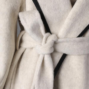 Bettergirl 2025 début automne nouveau style peignoir double face laine à lacets élégant longue <span class=keywords><strong>veste</strong></span> avec des lignes épurées - Product Image 6