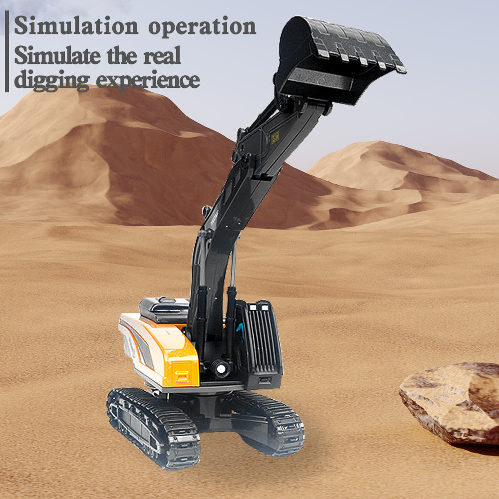 Yigong 40MHz 1/20スケール 合金製 8チャンネル RC掘削機 ラジコン建設