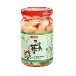 Fábrica de fornecimento salgado onionhead chinês fresco conservado aperitivo picles engarrafado pronto para comer