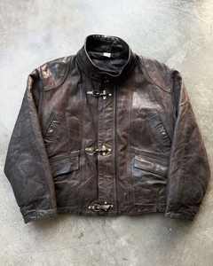 Chaquetas <span class=keywords><strong>de</strong></span> Piel Sintética Encerada para Hombre Estilo Motociclista con Cierre <span class=keywords><strong>de</strong></span> Pinza <span class=keywords><strong>de</strong></span> Langosta y Hebilla <span class=keywords><strong>de</strong></span> <span class=keywords><strong>Bombero</strong></span> Personalizadas <span class=keywords><strong>de</strong></span> Corte Cuadrado - Product Image 4