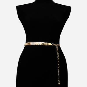 โซ่คาดเอวผู้หญิงสไตล์ยุโรปอเมริกัน ตะขอโลหะสีทอง ปรับได้ แฟชั่นเครื่องประดับชุดเดรส โซ่ประดับลูกปัด สำหรับใส่ทุกวัน - Product Image 3