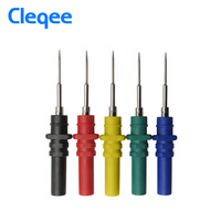 Câble de test multimètre Cleqee-2 P1036B, fils de test avec pince crocodile, sonde de test, type d'insertion U, prise banane 4 mm vers prise banane, kit de fils de test
