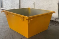Benne à ordures pour chariot élévateur Marrel avec couvercle et pattes de levage pour remorques