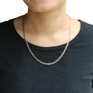 Collana a catena Color <span class=keywords><strong>oro</strong></span> per uomini e donne con catena a maglie cubane collana uomo moda gioielli da uomo regali all'ingrosso 4mm - Product Image 2