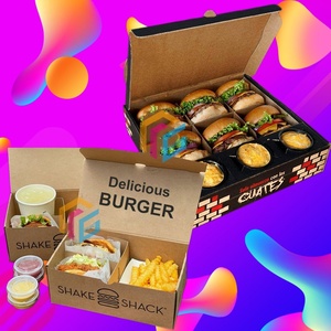 Caja de Comida Rápida Reciclable con Relieve Personalizado para Hamburguesas y Papas Fritas, Envase de Alimentos Desechable para Llevar, Compostable y Ecológico - Product Image 6