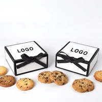 Boîtes en papier écologiques pour biscuits à emporter, emballages blancs personnalisés en carton, souvenirs de fête