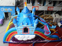 Toboggan gonflable Dragon Sky Castle Logo personnalisé Château gonflable Lilo Château rebondissant Crocodile d'extérieur avec un toboggan buccal fonctionnel