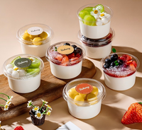 Boîte à mousse ronde jetable pour pudding, yaourt et desserts – Emballage transparent pour fêtes et pâtisseries – Vente en gros de coupelles à dessert