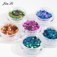 Vente flash : 36 couleurs assorties, paillettes holographiques laser brillantes pour ongles, poudre de paillettes