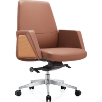 Support de genou Appui-tête intégré BIFMA Certifié Invité Conférence Réunion Ergonomique Executive Chaise en cuir pour salon