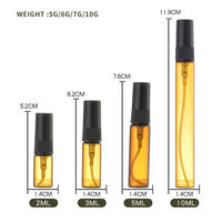 Flacons de parfum en verre vides de haute qualité 2ml 3ml 5ml 10ml, miniatures personnalisables, réutilisables, surface givrée, échantillon gratuit, emballés en carton