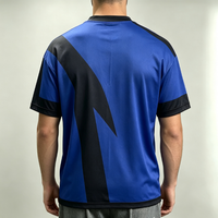T-shirt surdimensionné personnalisé 100 % polyester, coupe sport ample, sublimation, maille opaque respirante, t-shirts amples pour hommes avec lettres