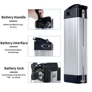 Batería <span class=keywords><strong>de</strong></span> Litio Recargable <span class=keywords><strong>Tipo</strong></span> Pez Plateado para Bicicleta Eléctrica, Batería <span class=keywords><strong>de</strong></span> Iones <span class=keywords><strong>de</strong></span> Litio <span class=keywords><strong>de</strong></span> 36V 48V 18650 para Bicicleta Eléctrica <span class=keywords><strong>de</strong></span> 500W - Product Image 4