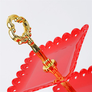 Boda blanco negro plástico 3 niveles taza pastel soporte de lujo pastel de boda soportes para eventos pasteles de boda decoración - Product Image 4