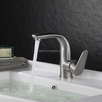 Robinet de lavabo monocommande chaud/froid en acier inoxydable 304, design moderne, à poser sur le comptoir, avec cartouche céramique, vente directe usine