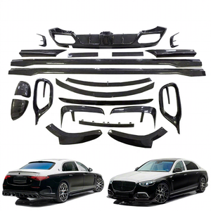 YICKU Kit de carrosserie en Fiber de carbone <span class=keywords><strong>s</strong></span>èche becquet d'aile supérieure à lèvre avant pour <span class=keywords><strong>mercedes</strong></span>-benz <span class=keywords><strong>S</strong></span>-CLASS W223 <span class=keywords><strong>Maybach</strong></span> S480 580 <span class=keywords><strong>680</strong></span> mise à niveau Style MSY - Product Image 1