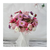 Fleur artificielle longue de haute qualité JFD, rose violette, faite à la main, pour hôtels, mariages, banquets, décorations de Noël