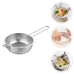 Passoire passoire <span class=keywords><strong>panier</strong></span> maille acier cuillère cuisine riz inoxydable bol écumoire légumes lavage fruits lavage passoires vidange métal - Product Image 6