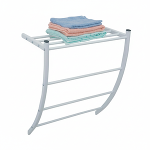 MSV 140436 - Porte-serviettes chromé, blanc - Product Image 2