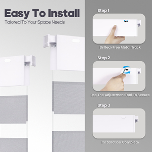 Sang trọng không có khoan tự động màn im lặng động cơ điều khiển thông minh hai lớp bóng râm cơ giới Zebra Rèm cho cửa sổ khách sạn - Product Image 2