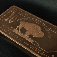 Barre de cuivre fin de 10 oz .999, design d'éléments chimiques, cuivre