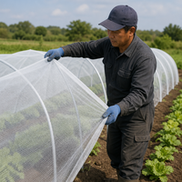 Anti-insectennet voor fruitbomen Witte plantenbeschermingsnetten Ademende tuinafdekking voor groenten, boomgaard, kas