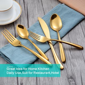 Juego de Cubiertos de Acero Inoxidable Dorado para Fiestas, Estilo Clásico, para Hotel/Restaurante/Uso Doméstico - Product Image 4