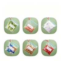 Sacs de conservation alimentaire refermables à fond large, pochettes épaisses en PE, conception autoportante pour la conservation des aliments au réfrigérateur
