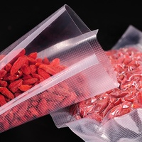 Sacs de conservation alimentaire sous vide laminés métallisés argentés, avec face avant transparente et dos en feuille, résistants à l'humidité