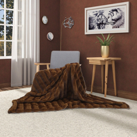 ZT Doux Chaud Épais Fausse Fourrure Vison Couvertures Jeter Minky Couverture pour Canapé Chaise Canapé Lit