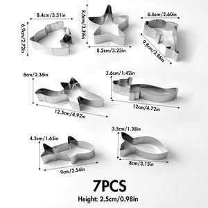 Ensemble de 7 <span class=keywords><strong>emporte</strong></span>-pièces à thème animaux marins de haute qualité en acier inoxydable pour la pâtisserie et la décoration de gâteaux - Product Image 2