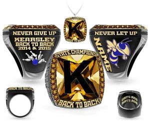 Anillo de Campeonato para Atletas, Modelo Sidan 669, Venta Directa de Fábrica, Diseño de Logotipo Personalizado, Chapado en Oro Rosa, Forma de Corazón - Product Image 2