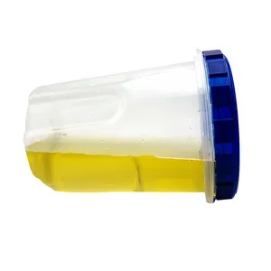 食品级多功能透明塑料聚丙烯32盎司蓝色盖子饼干包装杯