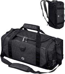 Muestra gratuita: Bolsa de lona de viaje para hombre con compartimento para zapatos, bolsas deportivas portátiles personalizadas para zapatillas de gimnasio - Product Image 1