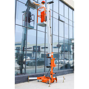 Plataforma de trabajo aérea de un solo mástil hidráulico, elevador de tijera de aleación de aluminio, tipo móvil, 4m, 6m, 8m, 10m, 12m, 14m - Product Image 5